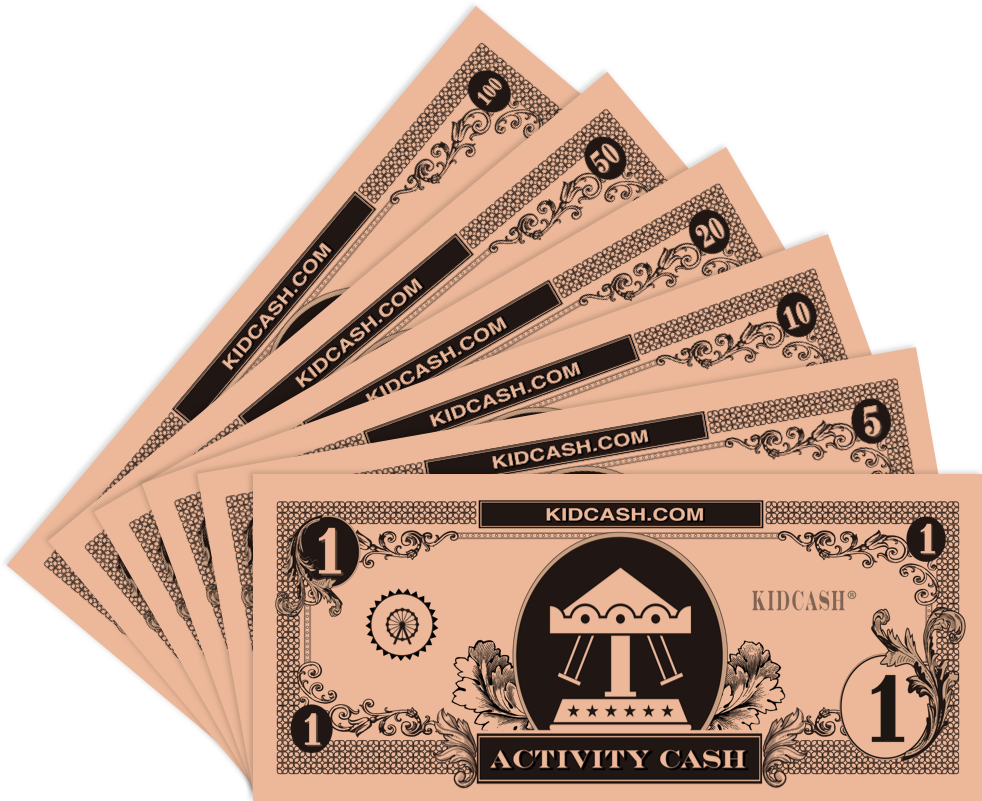 Activity Cash bills, $1 through $100