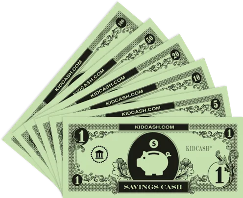 Savings Cash play money bills fanned out
