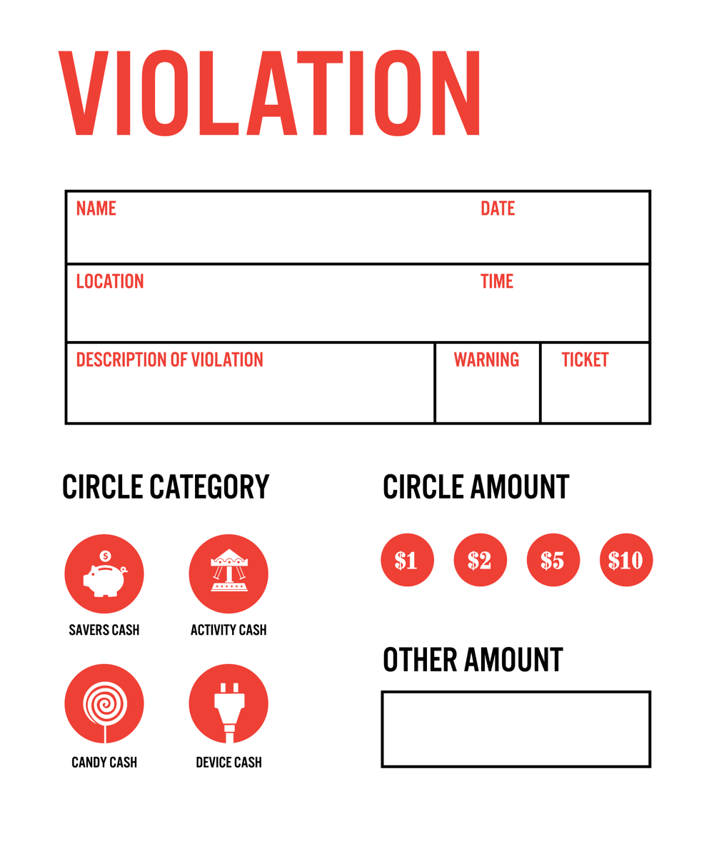 A violation ticket
