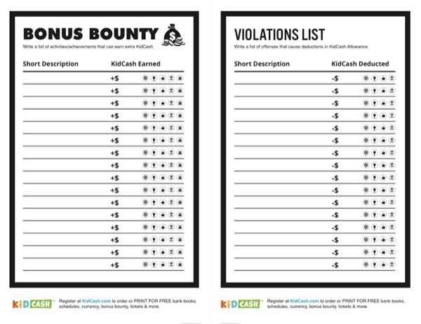 List sheets printable sheet