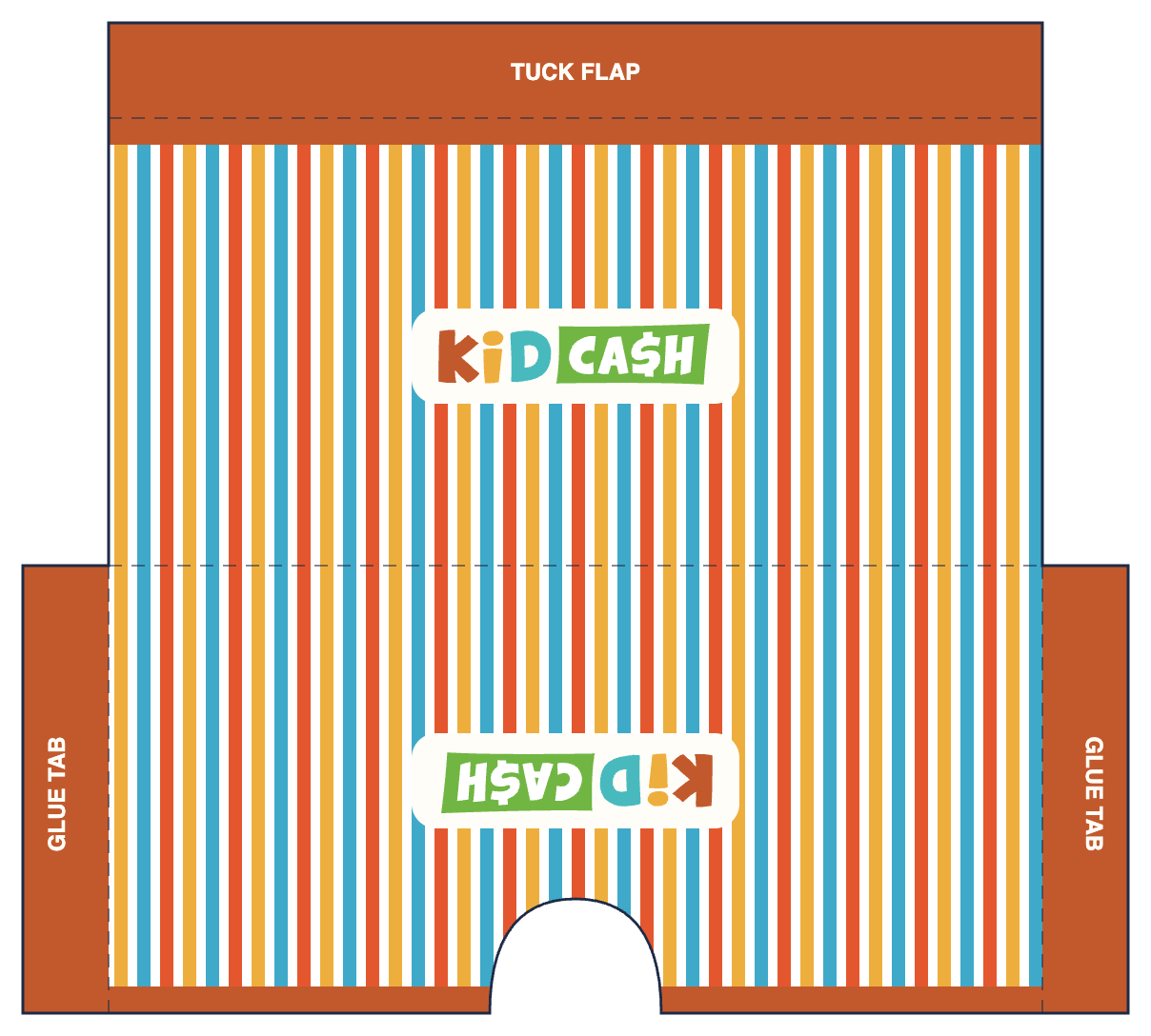 Candy stripes wallet template