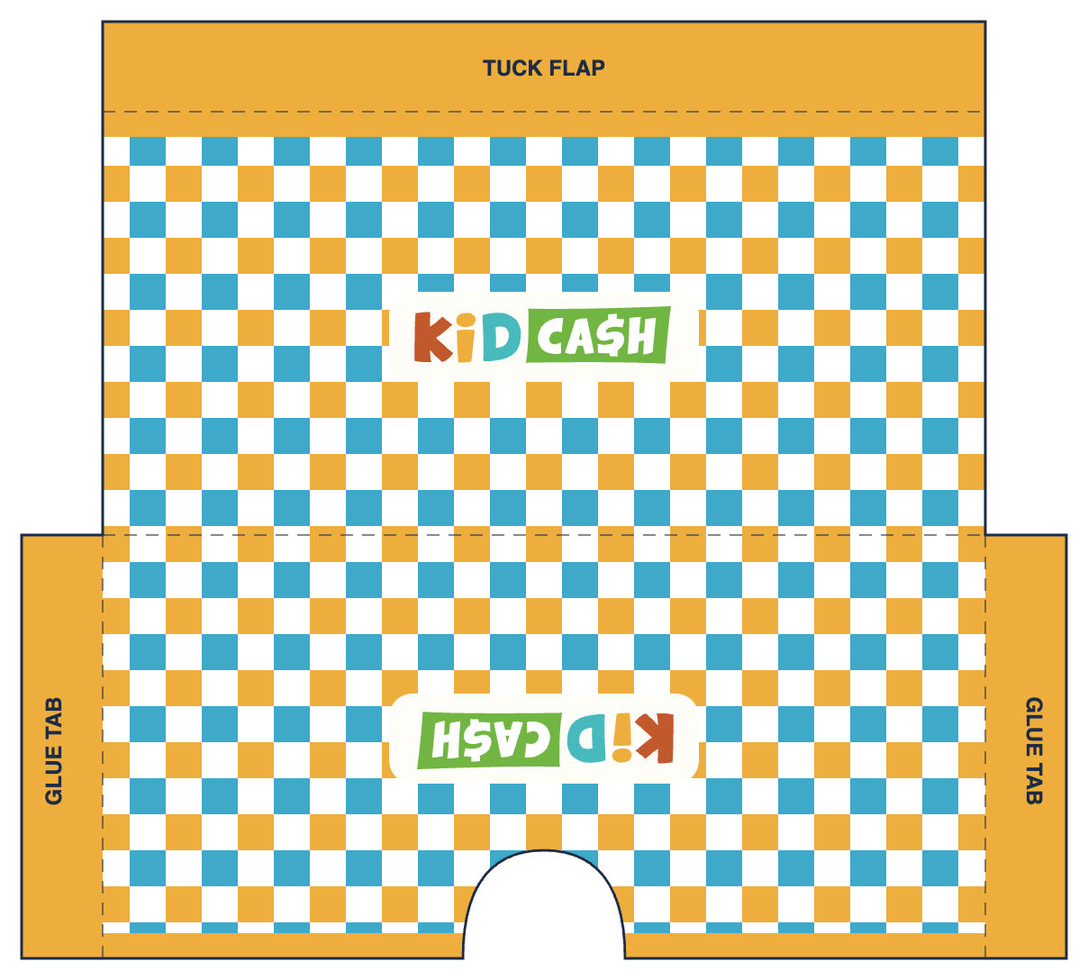 Checkers wallet template