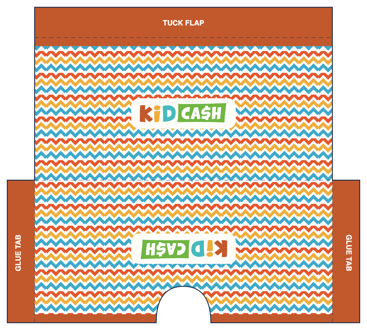 Chevron wallet template