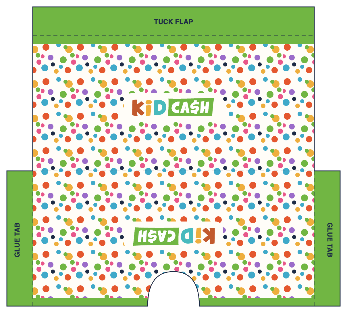 Confetti wallet template