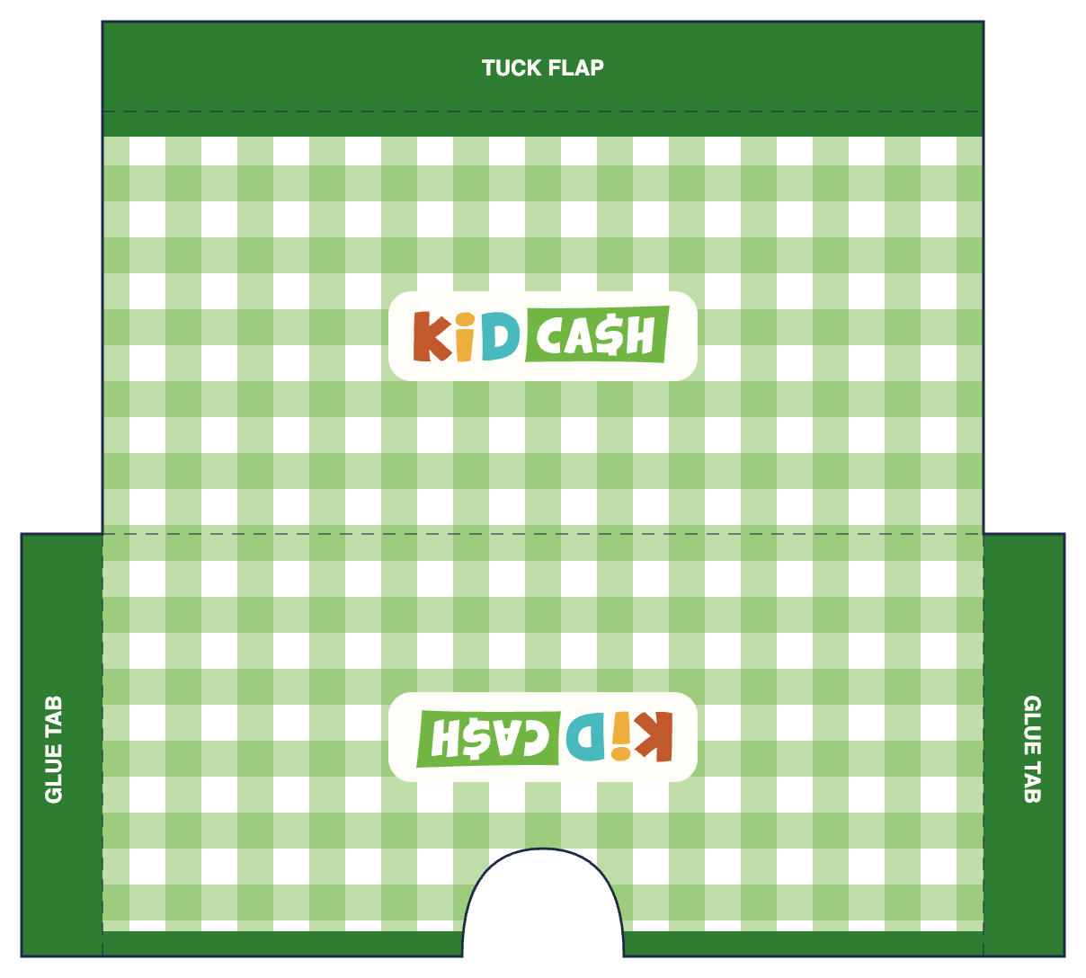 Gingham wallet template