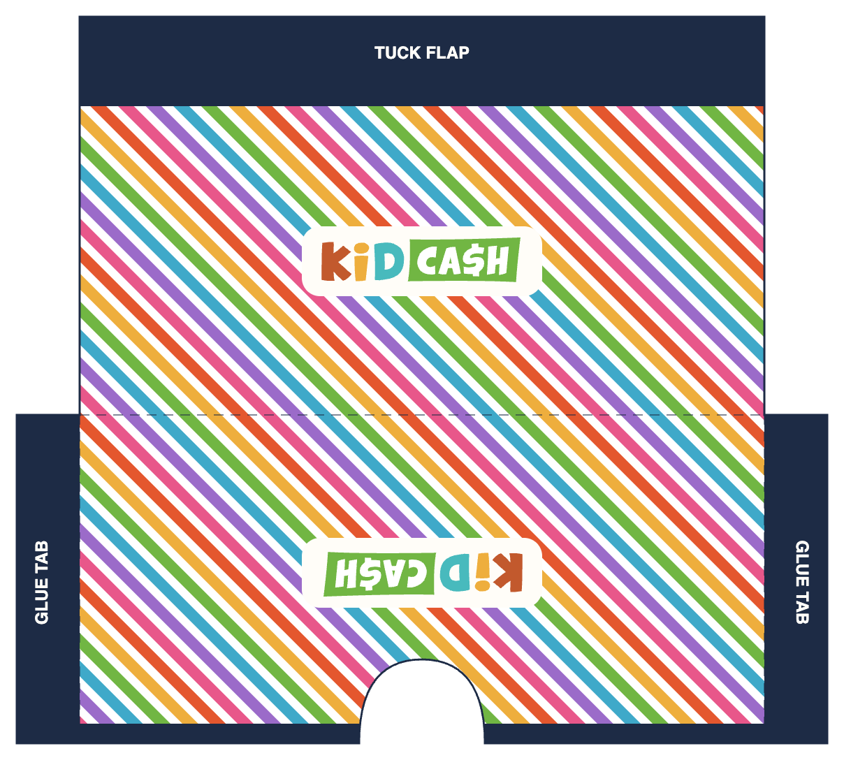 Rainbow wallet template