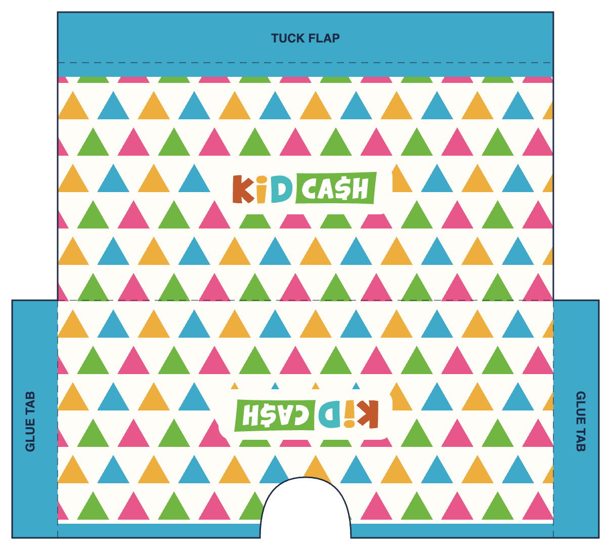 Triangles wallet template